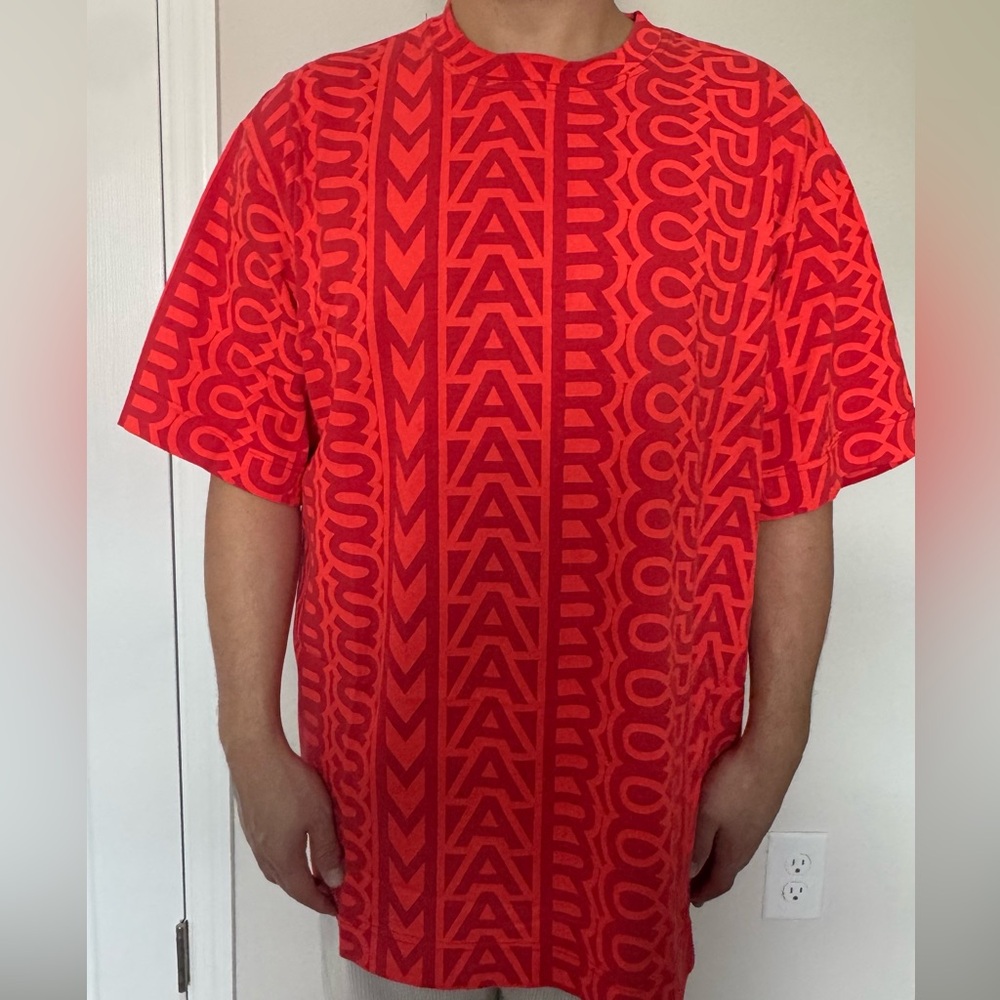 Marc Jacobs Red Patterned Men's Tee